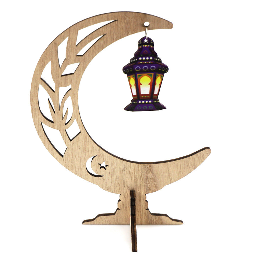 Ramadan Festival Kulbang Moon Painted Lantern Table Decoration Crafts