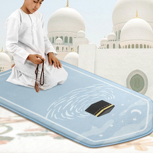 Thickened Printed Sponge Crystal Velvet Children's Worship Prayer Mat